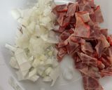 鯨ベーコンでチャーハン作り方2写真