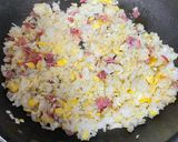 鯨ベーコンでチャーハン作り方4写真