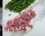 ベーコンとピーマンの魚醤風味チャーハン作り方1写真