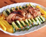ズッキーニ旨♡焼き夏野菜と鶏もも肉ソテー作り方10写真