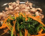 豚バラで簡単！甘辛ビビンバ風丼♫作り方4写真