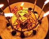 鬼滅の刃　煉獄さんキャラチョコケーキ作り方7写真