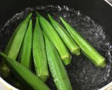 オクラとトマトたっぷりバジルソースパスタ作り方3写真