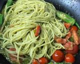 オクラとトマトたっぷりバジルソースパスタ作り方10写真