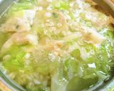 美味しくヘルシー押し麦キャベツの中華雑炊作り方4写真