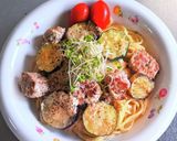 サルシッチャと夏野菜のクリームパスタ作り方12写真