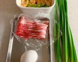 豚ニラ白菜キムチ炒め作り方1写真