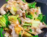 豚ニラ白菜キムチ炒め作り方9写真