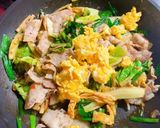 豚ニラ白菜キムチ炒め作り方10写真