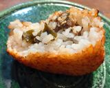 鯖佃煮の焼きおにぎり　梅酢トマトダレ作り方4写真