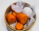 せいろ蒸しご飯★人参と卵のサラダ作り方3写真