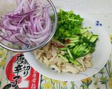レンジde蒸し鶏と胡瓜のパクチーサラダ作り方9写真
