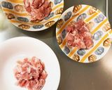 焼肉タレ味噌うどん味豚こま大根青椒肉絲風作り方2写真