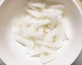 焼肉タレ味噌うどん味豚こま大根青椒肉絲風作り方6写真