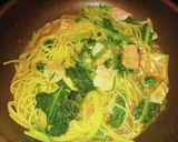 超簡単！ベーコンとほうれん草のパスタ！作り方7写真