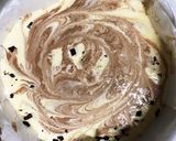 簡単バスク風ココア&チョコチーズケーキ作り方10写真