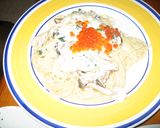 しめじとほうれん草のたらこクリームスパ！作り方5写真