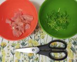 カレー風味香る♪簡単チキンパクチー炒飯作り方3写真