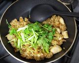 カレー風味香る♪簡単チキンパクチー炒飯作り方7写真