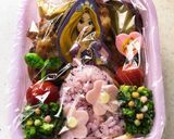 簡単ラプンツェルのドレス弁当【キャラ弁】作り方3写真