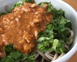 ツナのピリ辛胡麻だれ混ぜ蕎麦作り方4写真