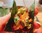 オクラキムチマヨの海苔巻き巻き作り方2写真