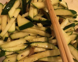 簡単　ズッキーニと搾菜の和え物作り方4写真