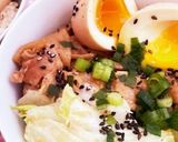 お肉やわらか☆蒸し鶏のスタミナ丼！作り方2写真