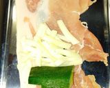 豚ロースの肉巻き。みょうが、野菜チーズ作り方5写真
