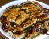 鶏ひき肉と生椎茸の肉詰めピーマン♬作り方13写真