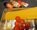 ☆トマトとにんにくのパスタ作り方1写真