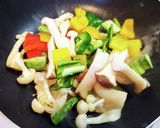 エビとパプリカのオイスターソース炒め作り方5写真