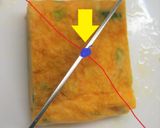 玉子焼き…同じ形状・大きさに斜めcut作り方4写真
