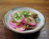 かまぼこと搾菜の炒め物作り方5写真