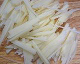 リーズナブル豚こまとじゃがいもの甘辛炒め作り方1写真