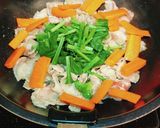 疲労回復！ぷりぷりホタテと豚肉の中華丼♡作り方8写真