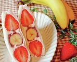 萌え断苺お花のフルーツサンド あんこ入り作り方32写真