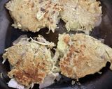 おろしれんこんで作るフワフワお好み焼き作り方3写真