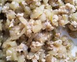 タマネギと鶏肉ミンチのオムレツ作り方4写真