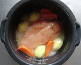 炊飯器で簡単☆蒸し鶏とポテサラプレート。作り方5写真