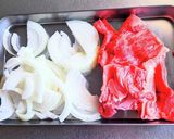 牛肉と玉ねぎの甘辛煮作り方1写真