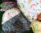 お弁当用☆おにぎり/おかかクリームチーズ作り方3写真