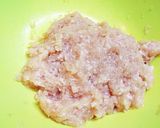 柔らか鶏つくねハンバーグ　パンケーキ風作り方2写真