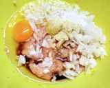 柔らか鶏つくねハンバーグ　パンケーキ風作り方3写真