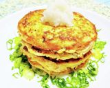 柔らか鶏つくねハンバーグ　パンケーキ風作り方7写真