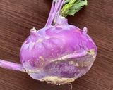 コールラビの肉味噌炒め作り方1写真