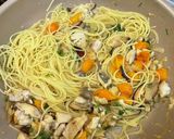 アジと椎茸のパスタ作り方5写真