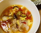 夏野菜と昆布茶で♬トマたま酸辣湯つけ麺作り方9写真