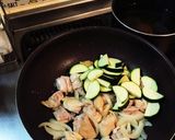 ズッキーニとチキンのトマトパスタ作り方3写真