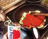 ズッキーニとチキンのトマトパスタ作り方5写真